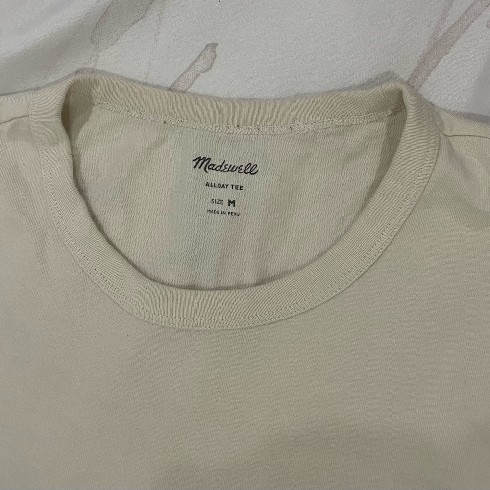 Madewell Men's Beige Short Sleeve Tee